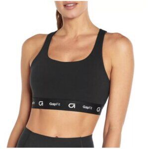 GAP Fit Women's Racerback Sports Bra 4 Way Stretch Black Sz XS NWT $49.99